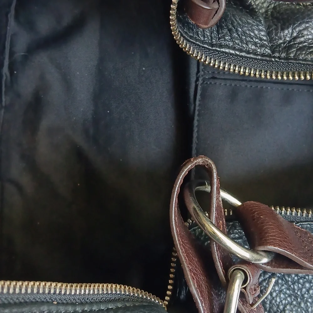 FOLEY + CORINNA SLOUCHY HOBO BAG  BLACK & BROWN